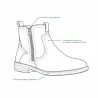 Bottines homme mi-hautes marron à zip en synthétique