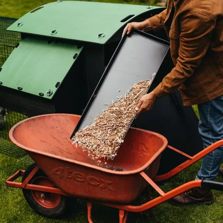 Lot de 3 bacs à déjections pour poulailler 8-15 poules