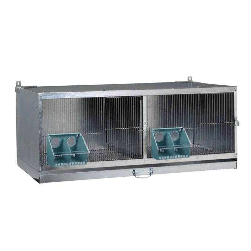 Cage d'élevage pigeons en métal galvanisé 117x44x40 cm