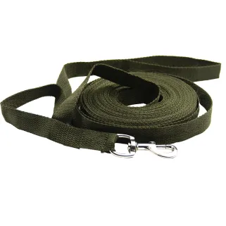 Longe 15m x 20mm verte pour chien - Liberté sécurisée