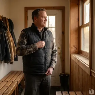 Veste matelassée sans manches col montant S à 3XL