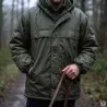 Veste coupe-vent fourrée kaki S à 3XL - imperméable