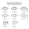 Lot de 5 pièges Conibear 18x18 cm acier brut PHE