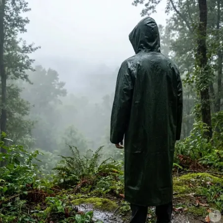 Manteau pluie étanche Treeland vert - Polyester PVC