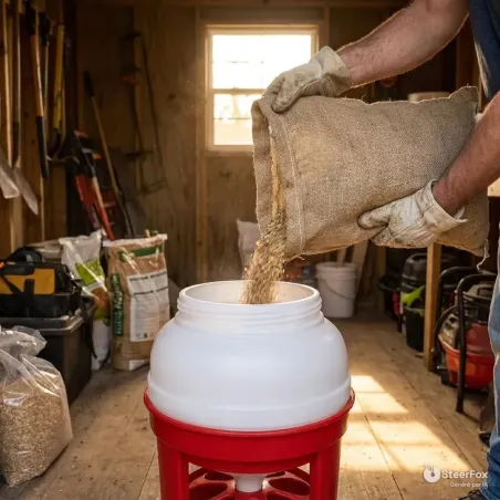 Mangeoire anti-gaspillage sur pieds 15 kg Gaun