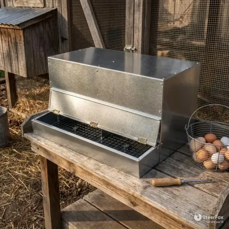 Pondoir poule galvanisé 2 cases extérieur | Ducatillon