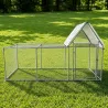 Enclos volailles 3x1x1,5m - Robuste avec toit bâché