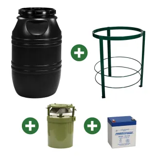 Kit agrainoir 12V autonome avec bidon 220L et batterie