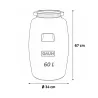 Kit agrainoir autonome 6V - Bidon 60L + batterie et pince