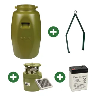 Kit agrainoir autonome 6V avec bidon 60L et batterie