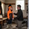 Veste enfant imperméable Ridge orange/vert 6-16 ans