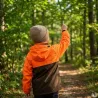 Veste enfant imperméable Ridge orange/vert 6-16 ans