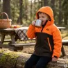 Veste enfant imperméable Ridge orange/vert 6-16 ans