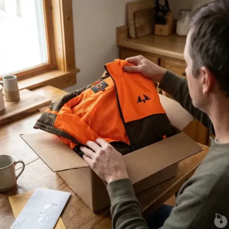 Veste enfant imperméable Ridge orange/vert 6-16 ans