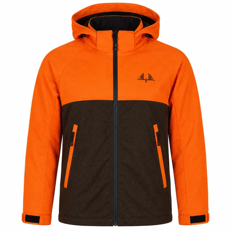 Veste enfant imperméable Ridge orange/vert 6-16 ans