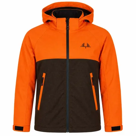 Veste enfant imperméable Ridge orange/vert 6-16 ans