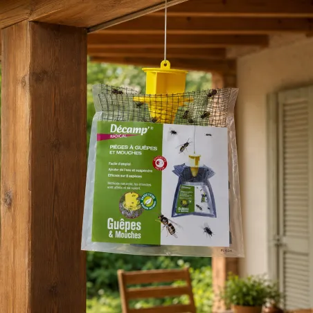 Lot de 3 pièges à mouches écologiques pour extérieur
