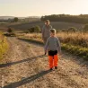 Pantalon traque enfant orange/kaki 6-16 ans polyester-coton