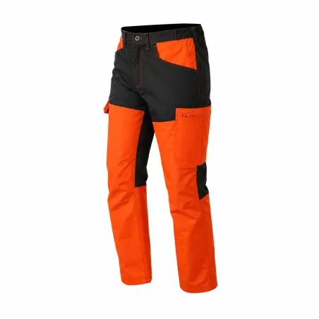 Pantalon traque enfant orange/kaki 6-16 ans polyester-coton