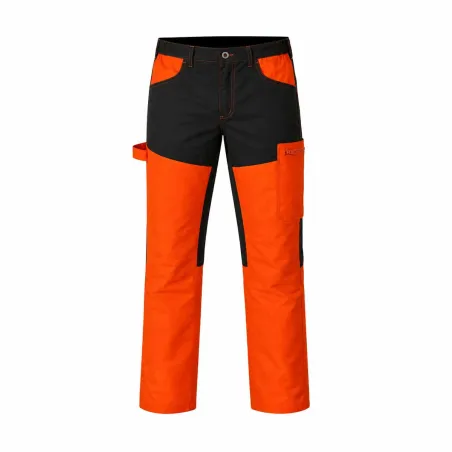 Pantalon traque enfant orange/kaki 6-16 ans polyester-coton