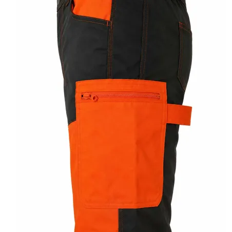 Pantalon traque enfant orange/kaki 6-16 ans polyester-coton
