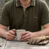 Polo chasse kaki brodé sanglier - Coton piqué S à 3XL