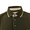 Polo chasse kaki brodé sanglier - Coton piqué S à 3XL