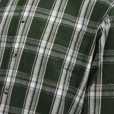 Chemise grand-père carreaux vert en flanelle M à 5XL