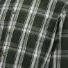 Chemise grand-père carreaux vert en flanelle M à 5XL