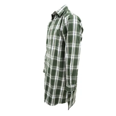 Chemise grand-père carreaux vert en flanelle M à 5XL