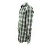 Chemise grand-père carreaux vert en flanelle M à 5XL