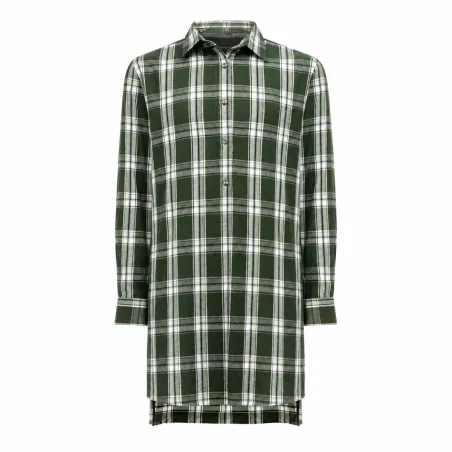 Chemise grand-père carreaux vert en flanelle M à 5XL