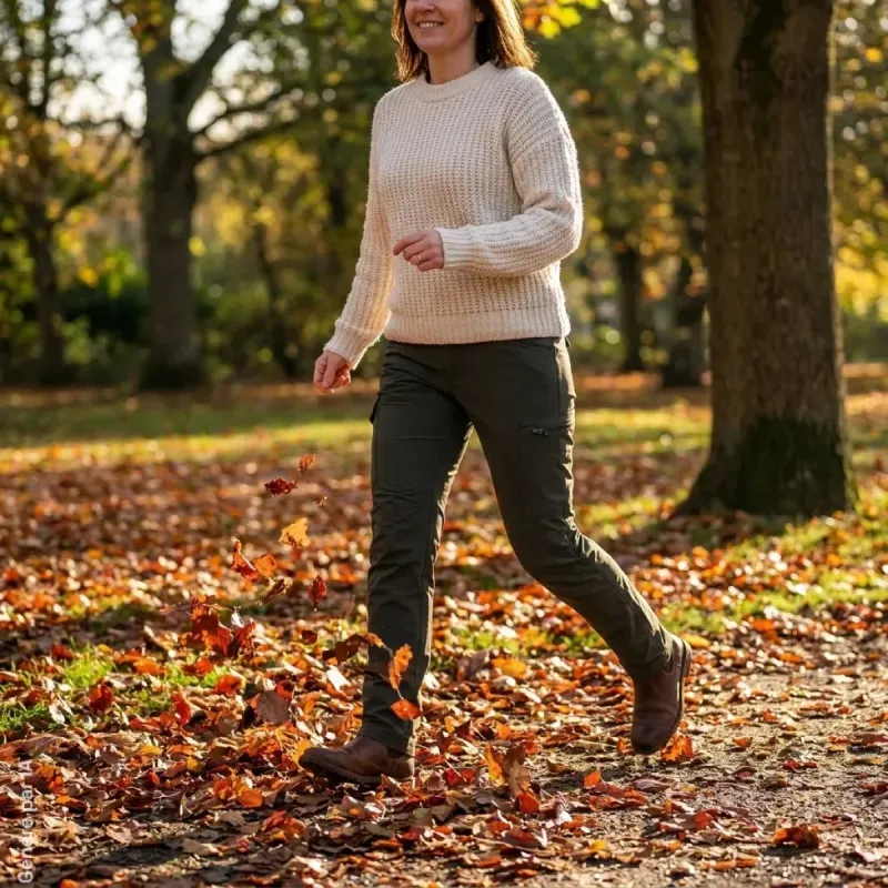 Fuseau femme résistant kaki/marron - Tailles 38 à 46