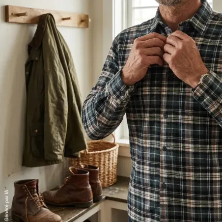Veste d'élevage résistante en coton bleu marine
