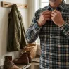 Veste d'élevage résistante en coton bleu marine