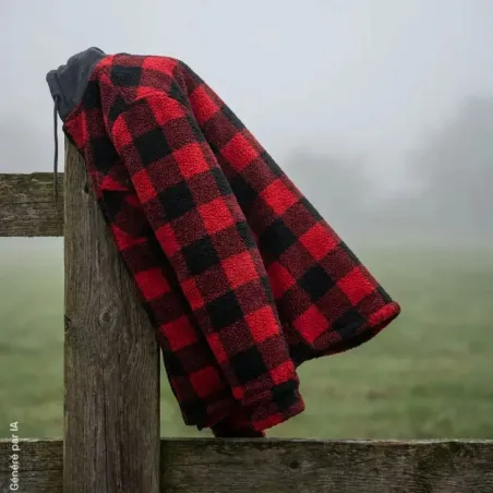 Veste rouge Treeland doublée sherpa à capuche