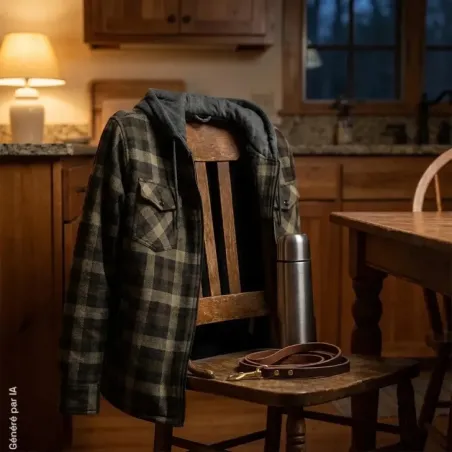 Chemise marron Treeland doublée sherpa à capuche