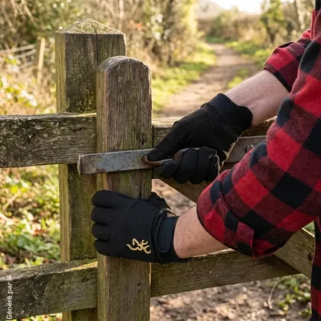 Gants Browning Pro Shooter noirs avec inserts aérés