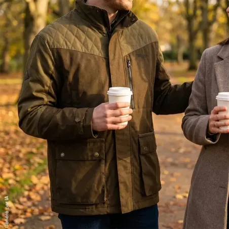 Veste Baroudeur robuste en canevas marron M à 3XL