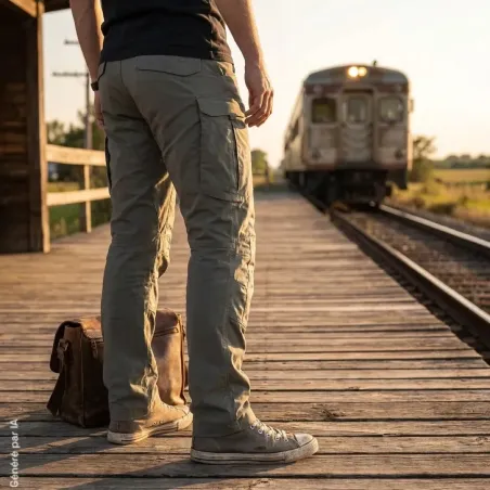 Pantalon Fighter renforcé kaki - Tailles 40 à 54