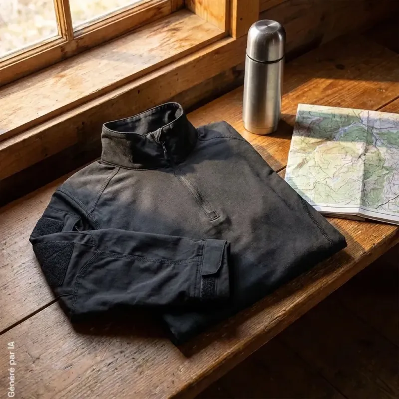 Chemise Ubas Fighter résistante noir M à 3XL - chasse & extérieur
