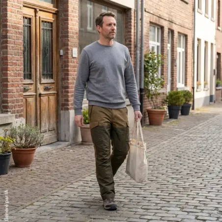 Pantalon Trackeasy Tabac - Résistant et Confortable