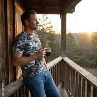 T-shirt Camo Désert Idaho® Homme - Coton 160g/m²