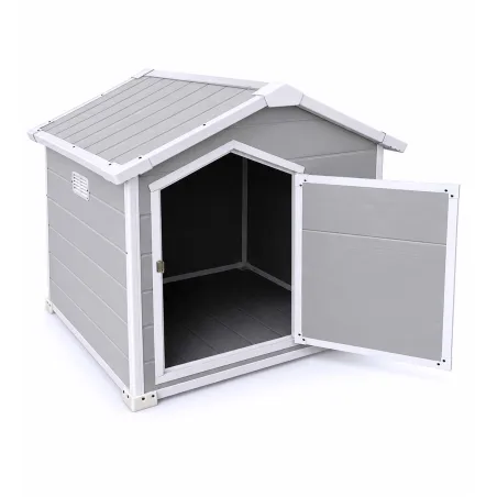 Niche chien polypropylène avec porte 120x115x120 cm