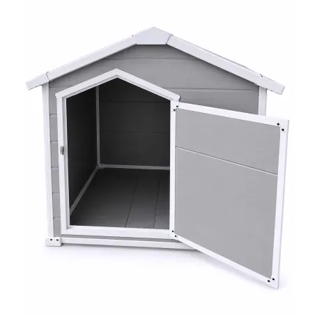 Niche chien polypropylène avec porte 120x115x120 cm