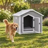 Niche chien polypropylène avec porte 120x115x120 cm