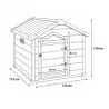 Niche chien polypropylène avec porte 120x115x120 cm