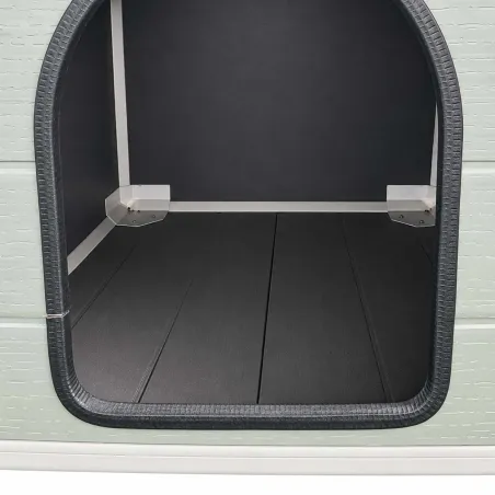 Niche chien polypropylène toit chalet 80x80x79,5 cm