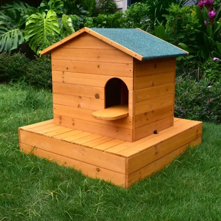 Nichoir flottant en bois pour oiseaux d’eau - 72 x 49 x 58 cm