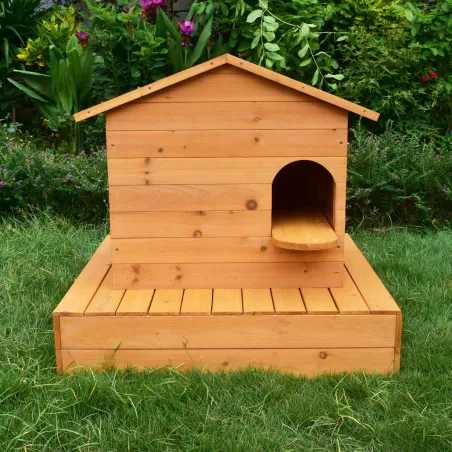 Nichoir flottant en bois pour oiseaux d’eau - 72 x 49 x 58 cm